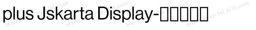 plus Jskarta Display字体转换